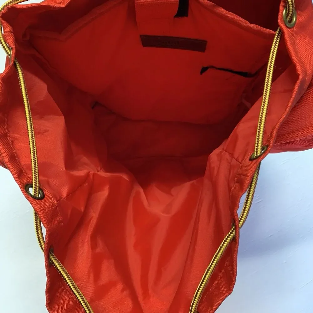 Polo Ralph Lauren Suede Trim Trail Red Backpack Nwt